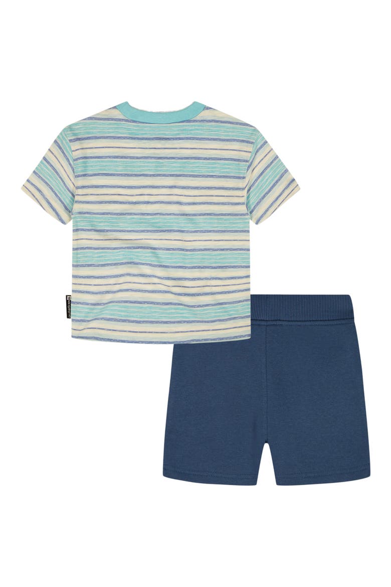 Kids' Stripe T-Shirt & Shorts Set, Alternate, color, BLUE MULTI
