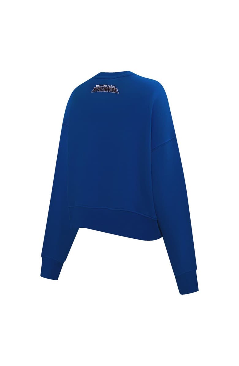PRO STANDARD Women's Pro Standard  Blue Colorado Avalanche Area Code Cropped Pullover Sweatshirt, Alternate, color, Blue