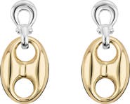 ATHRA LUXE 2-Tone Horsebit Drop Earrings