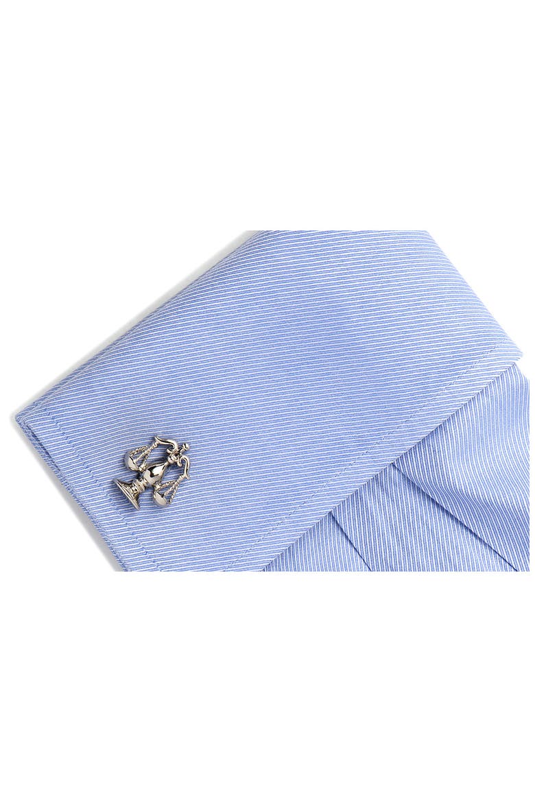 Scales Of Justice Cuff Links, Alternate, color, SILVER
