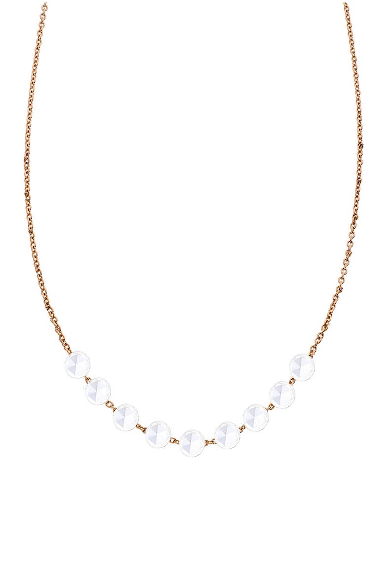 Rose Cut 9-Stone Diamond Necklace, Main, color, ROSE GOLD/ DIAMOND