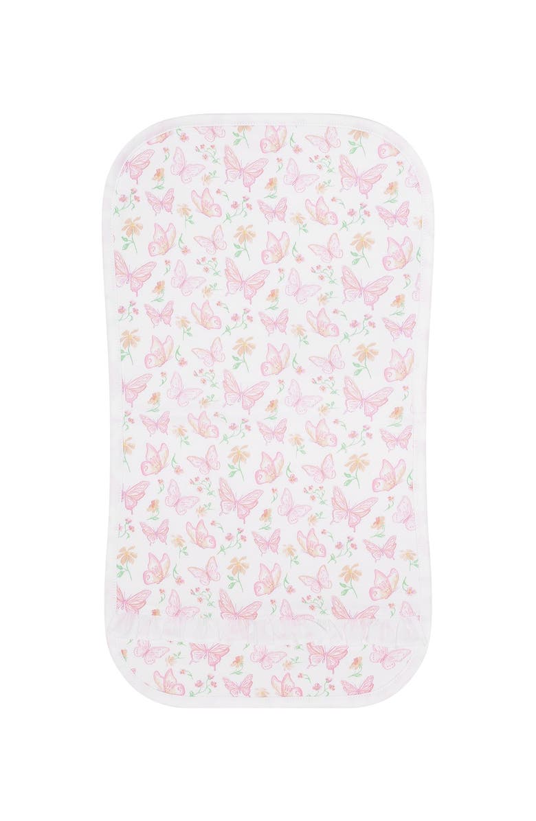 Nellapima Baby Girl Cotton Ruffle Burp Cloth, Alternate, color, 