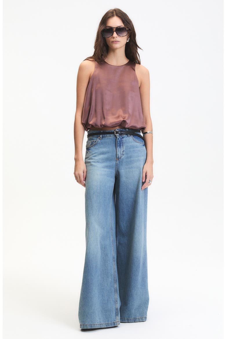 Leonard Crop Sleeveless Satin Top, Alternate, color, MAUVE TAUPE