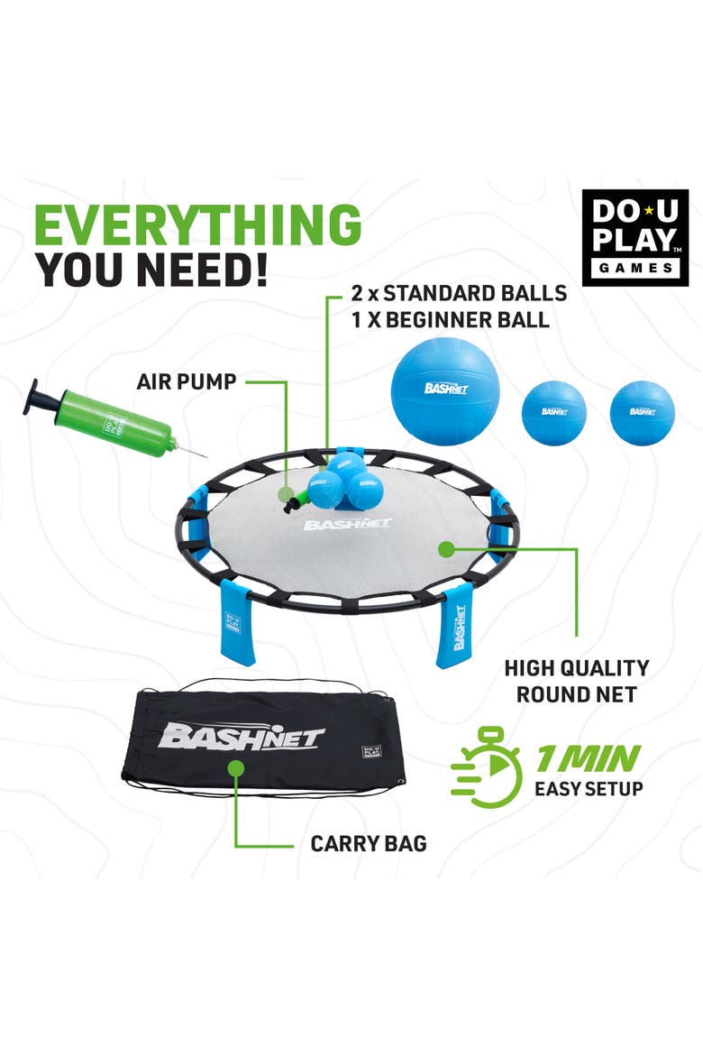 Bash Net Game Set, Volleyball Meets Bouncing Trampoline, Family, Alternate, color, Multicolored