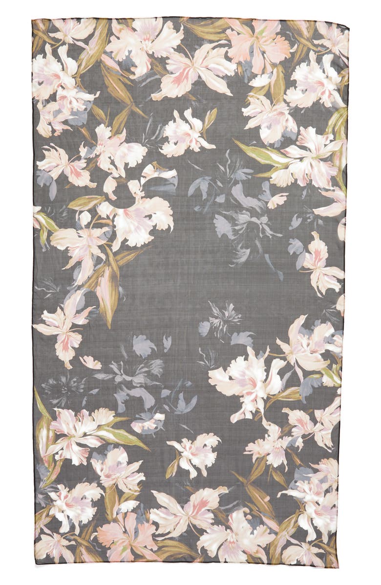 Nordstrom Silk Chiffon Oblong Scarf, Alternate, color,