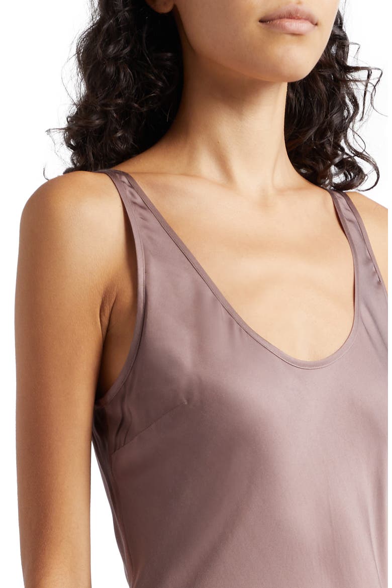 Akiya Satin Tank Maxi Dress, Alternate, color, DEEP TAUPE