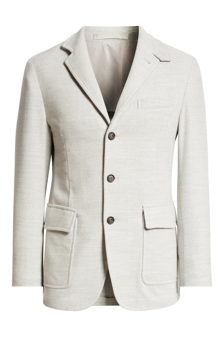 Single Breasted Wool Knit Sport Coat, Alternate, color, LIGHT GRAY MELANGE