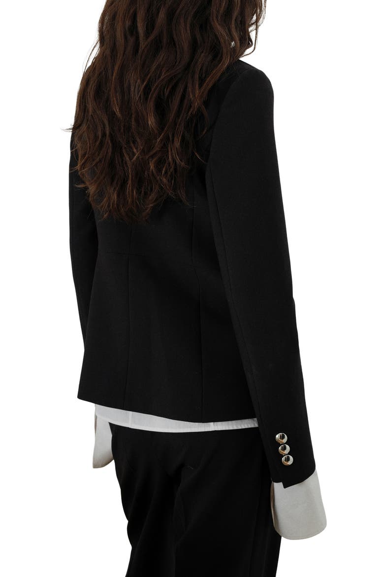 Peplum Jacket, Alternate, color, BLACK