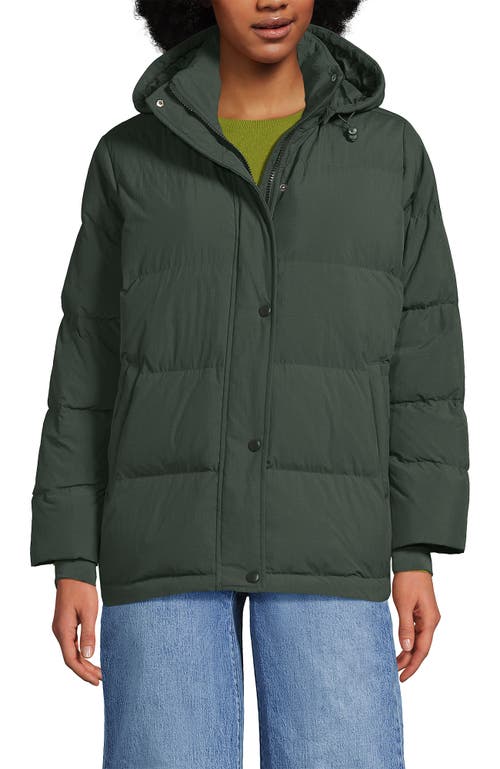 Lands' End Wide Channel 600 Down Puffer Jacket In Green