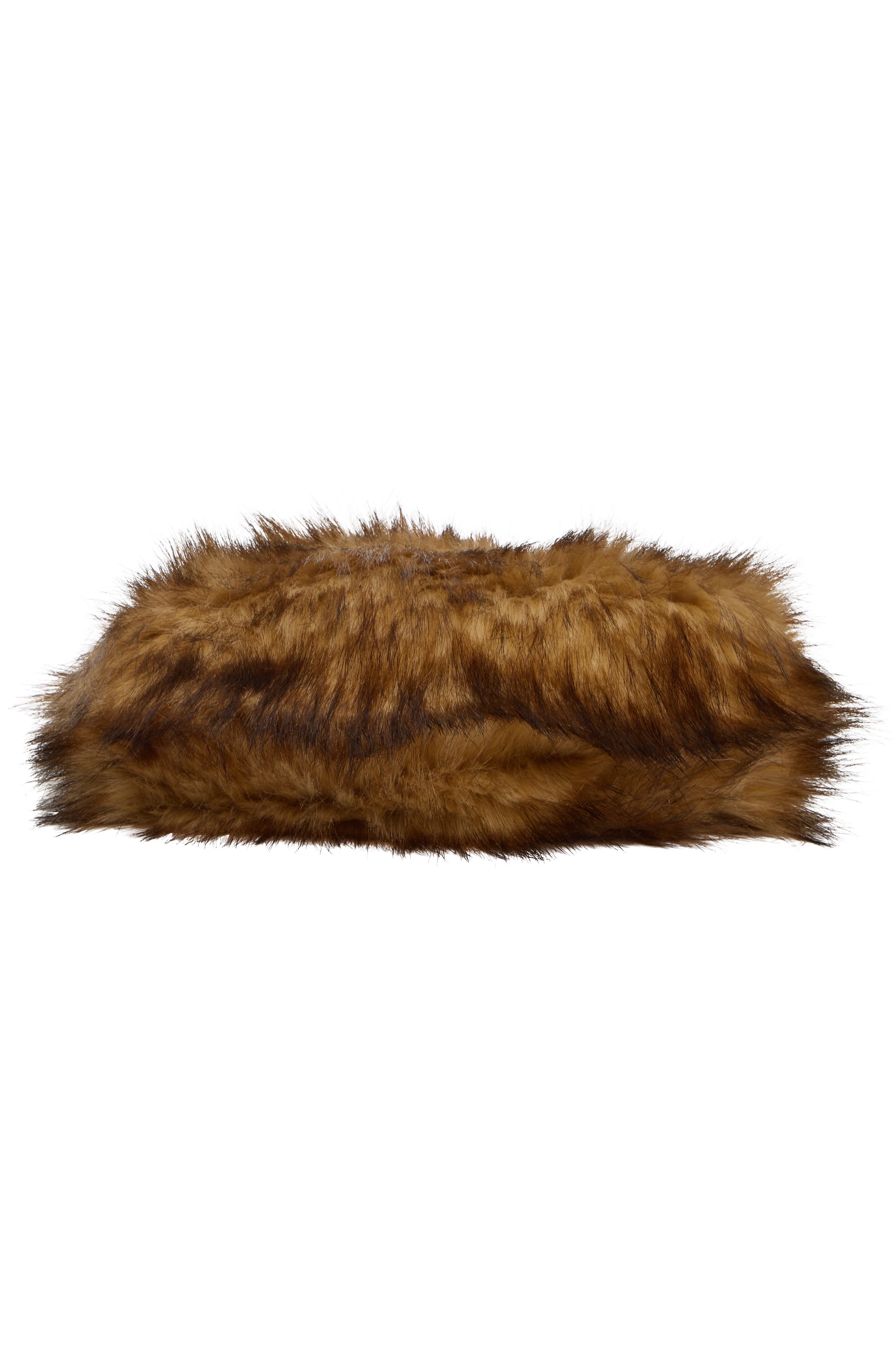 Arden Faux Fur Shoulder Bag, Alternate, color, BROWN
