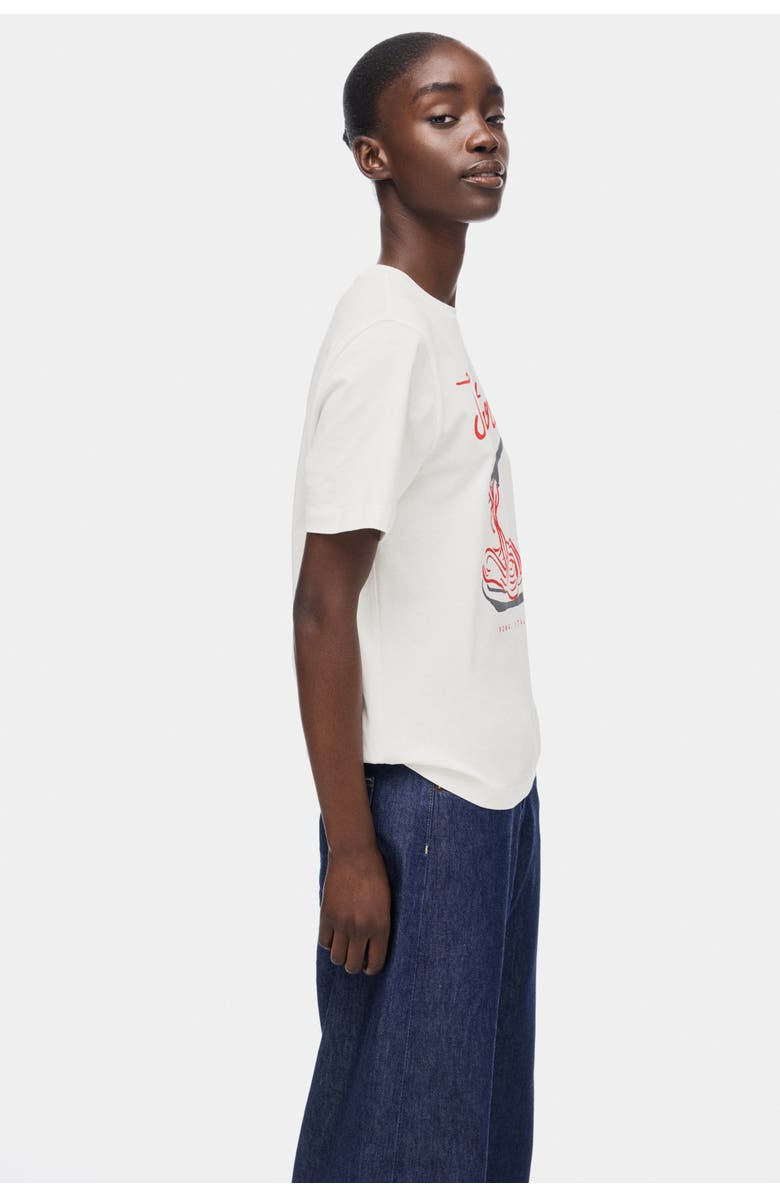 H&M Printed t-shirt, Alternate, color, White/Trattoria