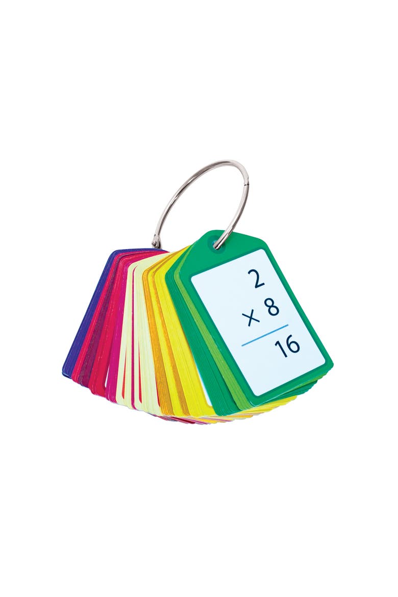 Multiplication Teach Me Tags 168 Educational Flashcards, Alternate, color, Multicolored