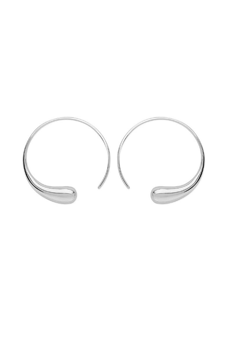 Large Luna Hoop Earrings, Main, color, Sterling Silver