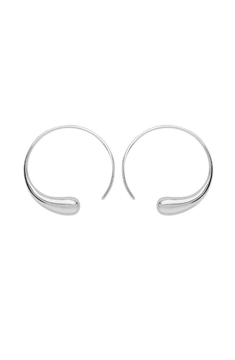 Lucy Quartermaine Large Luna Hoop Earrings, Main, color, Sterling Silver