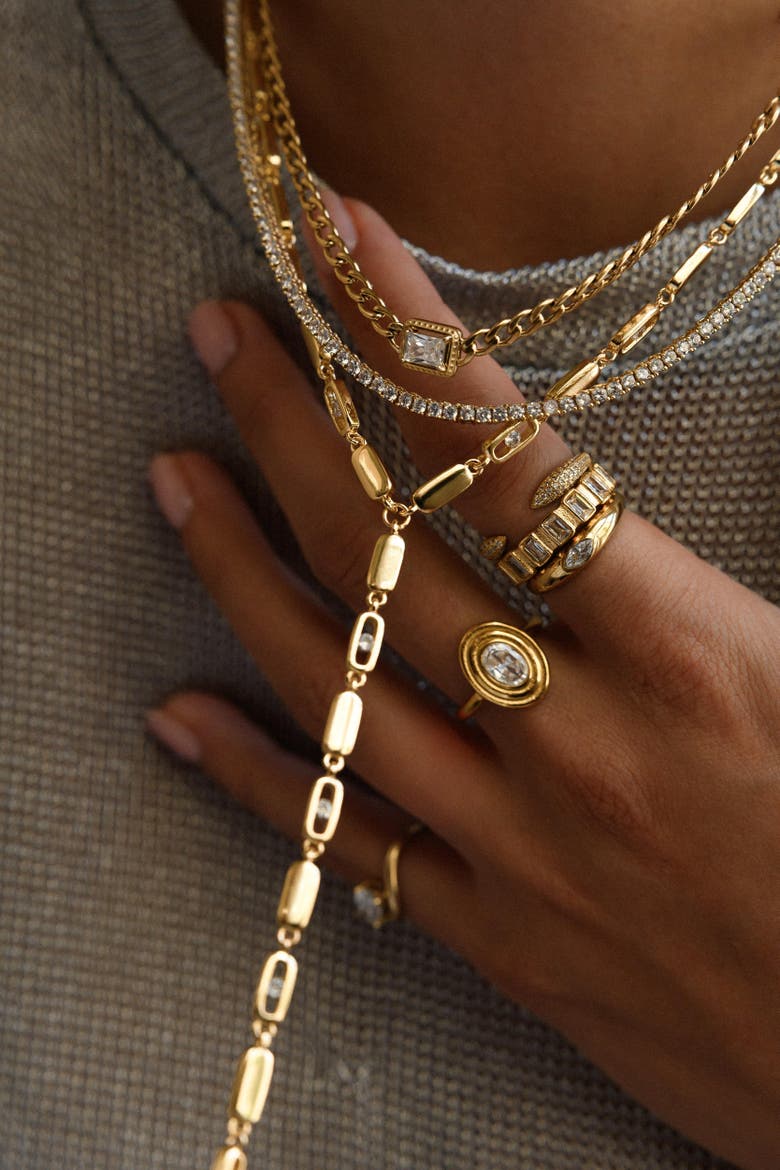 Rocky Necklace, Alternate, color, Gold