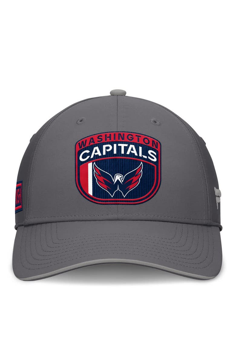 FANATICS Men's Fanatics Gray Washington Capitals Home Ice Flex Hat, Alternate, color, 