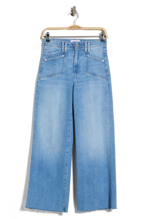 Anessa Set-In Pockets High Waist Raw Hem Wide Leg Jeans