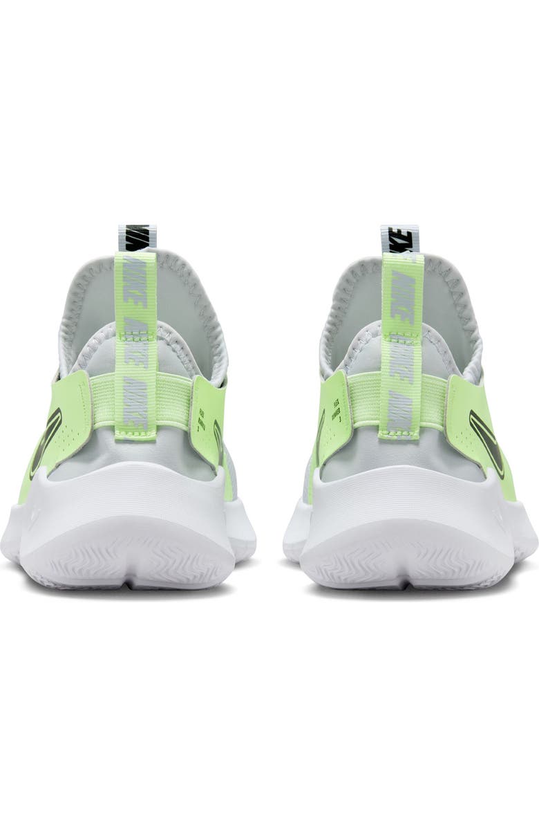 Nike Flex Runner 3 Slip-On Shoe, Alternate, color, Platinum/ Black/ Volt