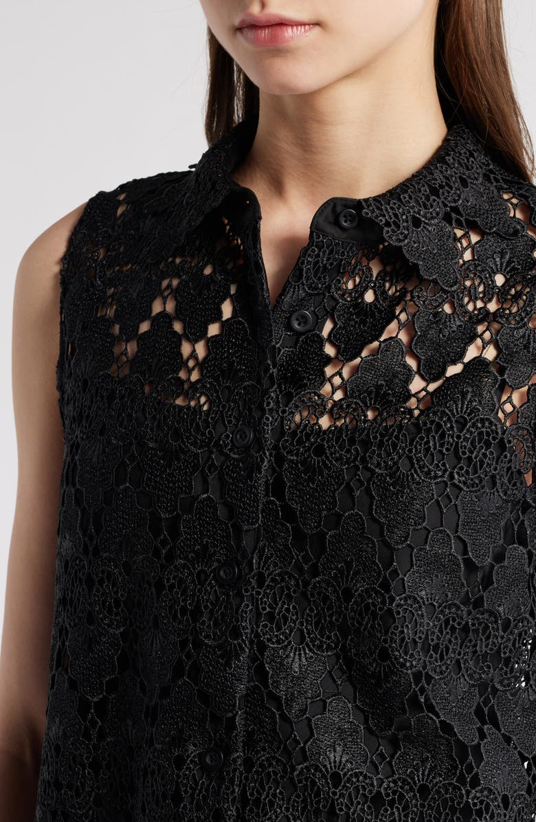 FRAME The Deco Lace Dress, Alternate, color, Black