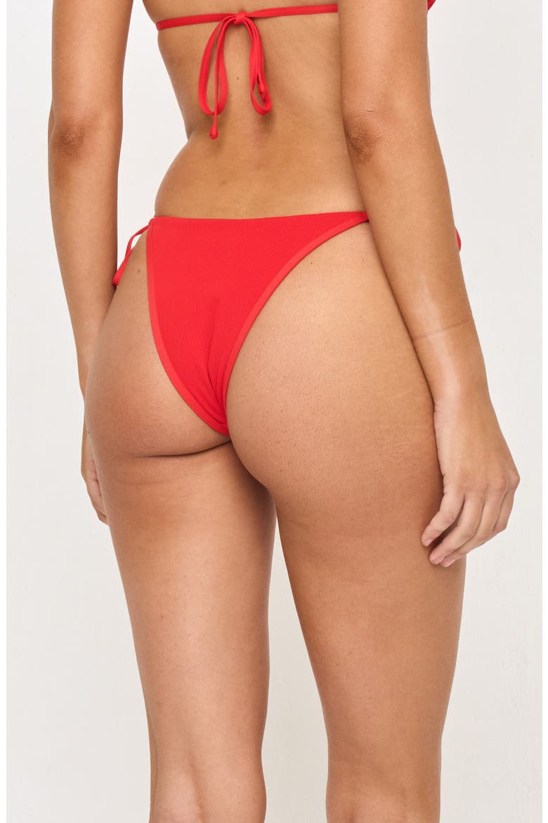 Banning Side Tie Bikini Bottoms, Alternate, color, FLAME