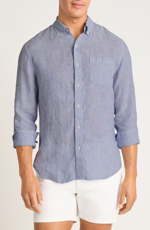 Everyday Slim Fit Striped Linen Shirt