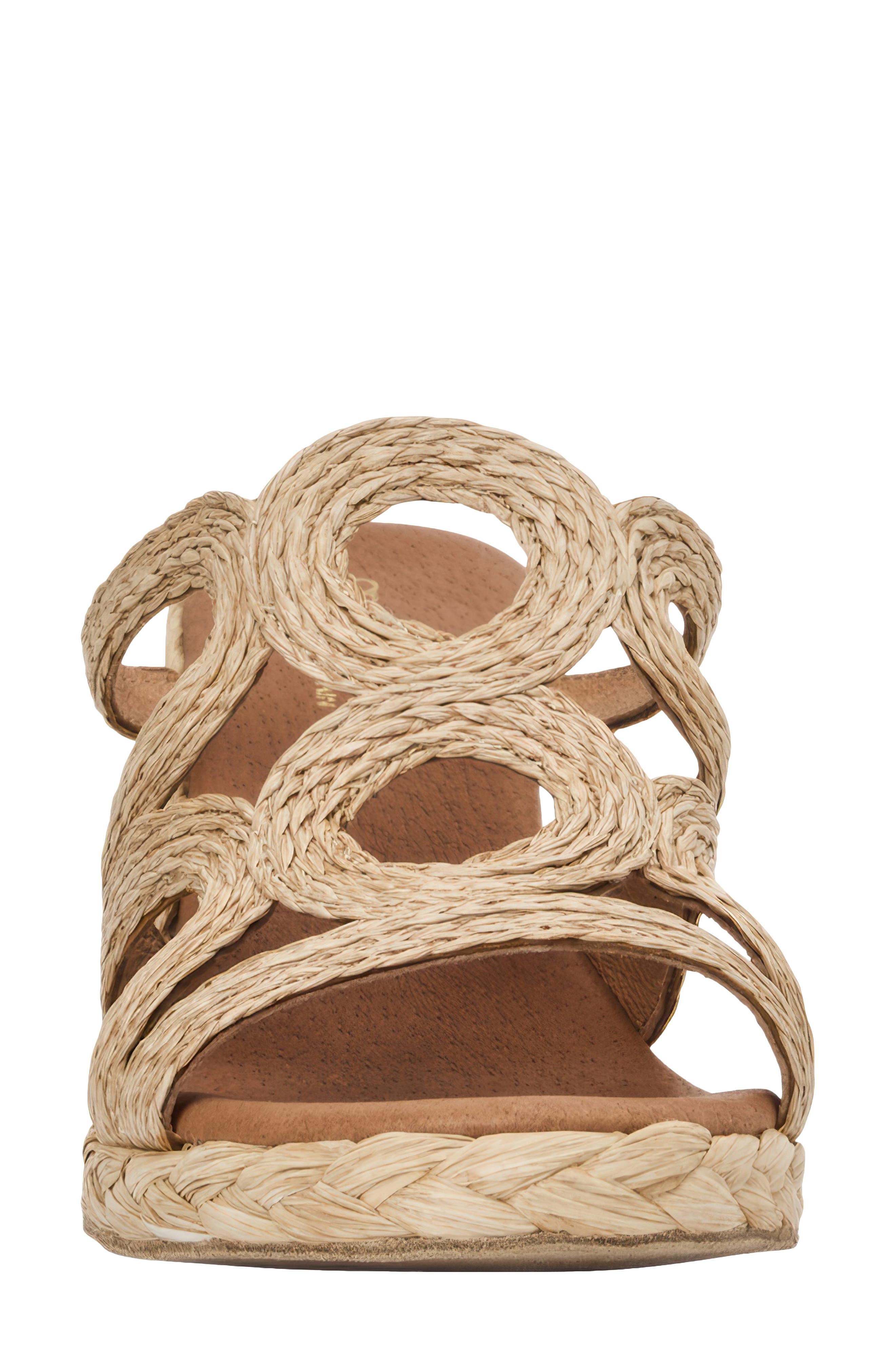 André Assous Nalia Wedge Slide Sandal, Alternate, color, Natural/Cuero