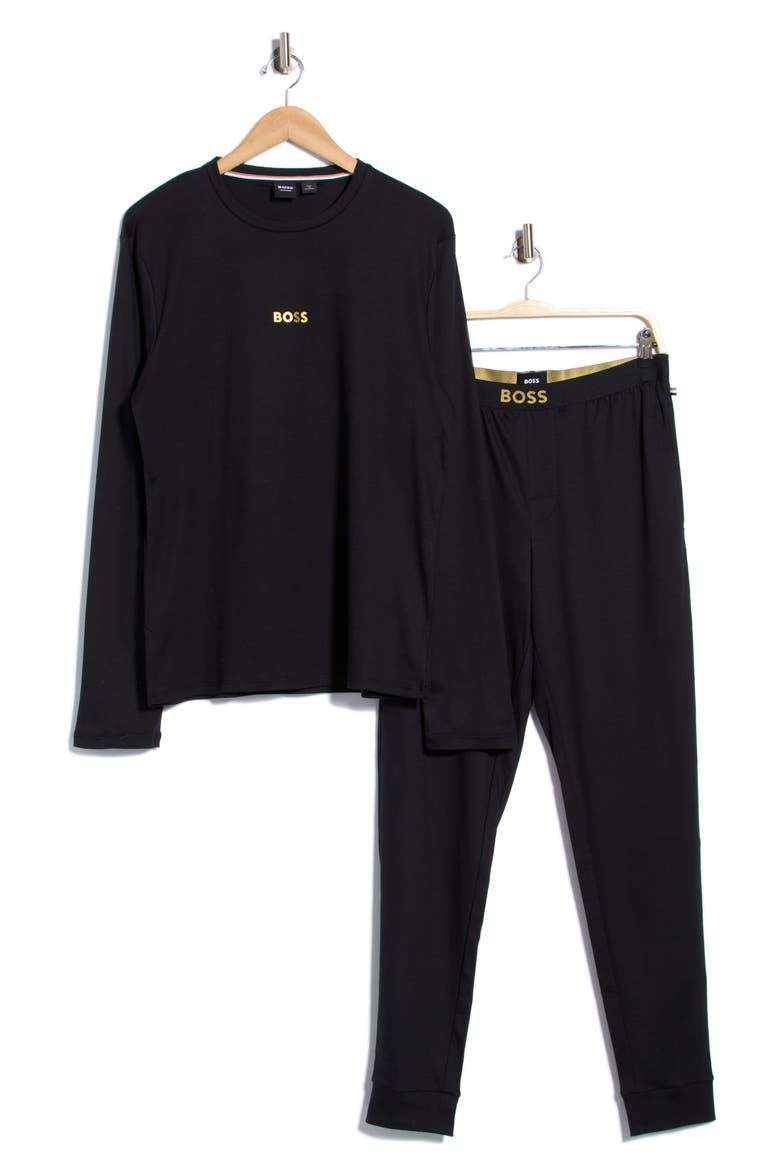 Cotton Pajamas, Main, color, BLACK