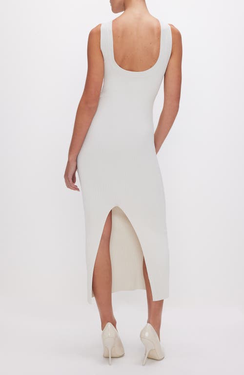 GOOD AMERICAN GOOD AMERICAN SHINE SCOOP BACK RIBBED TANK DRESS