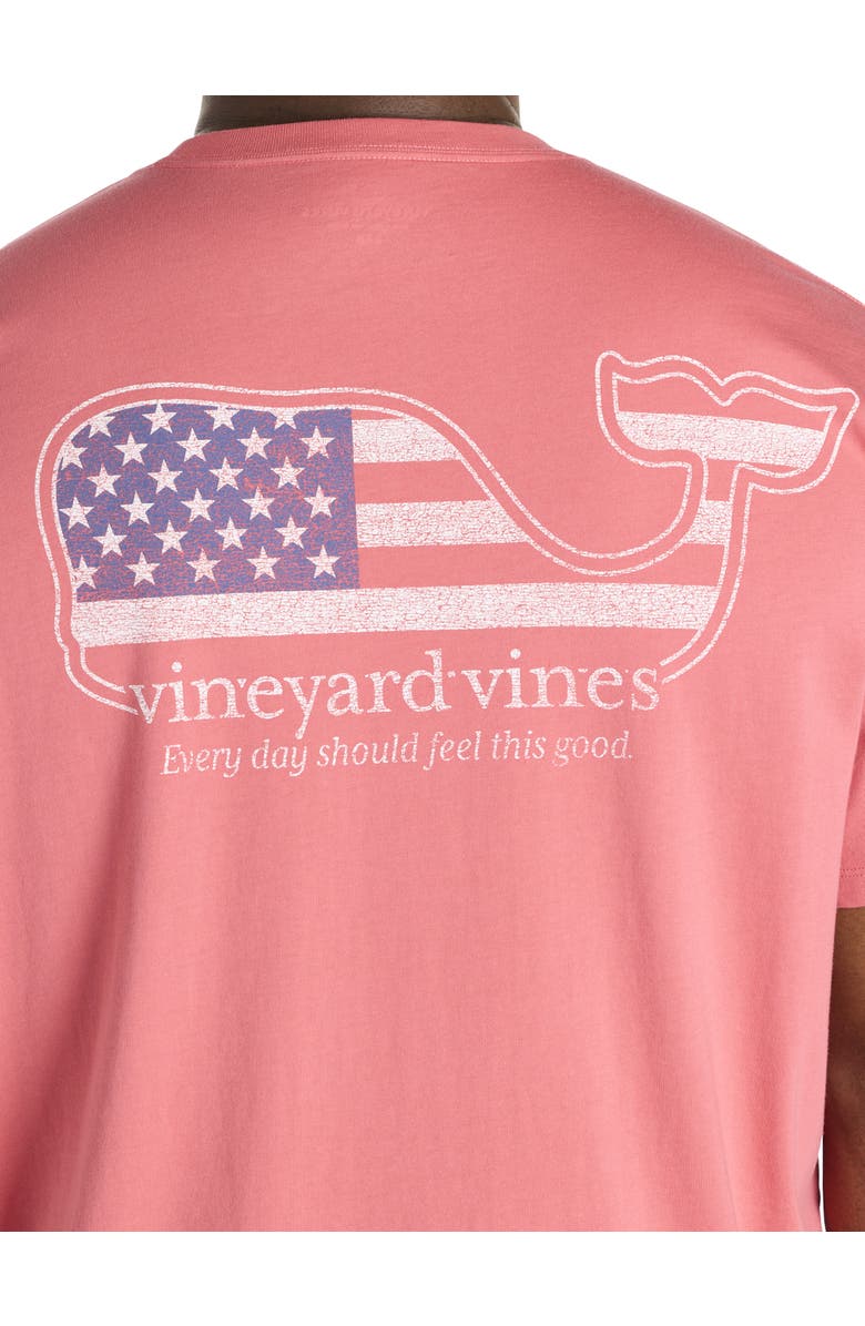 vineyard vines Big & Tall Flag Whale Pocket T-Shirt, Alternate, color, Lobster Reef
