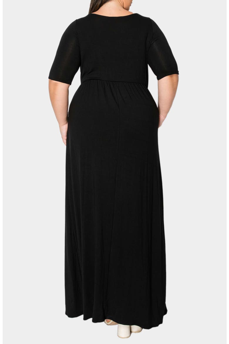Eva Jersey Maxi Dress, Alternate, color, BLACK