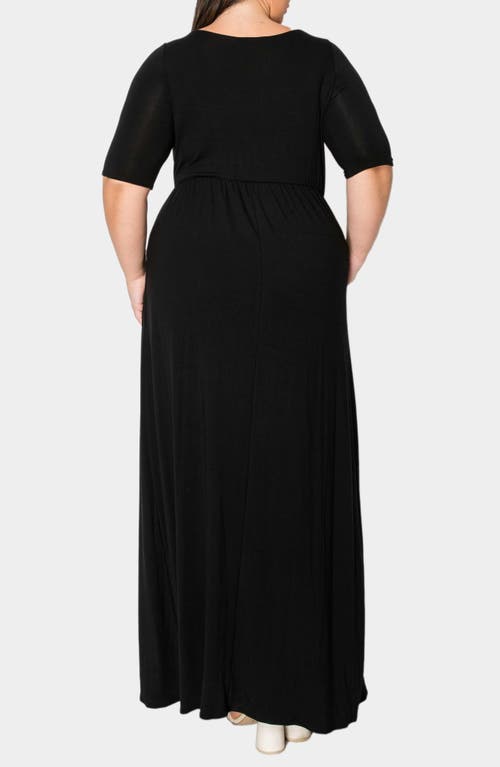 L I V D Eva Jersey Maxi Dress In Black