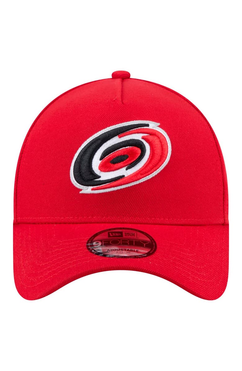 New Era Men's New Era Red Carolina Hurricanes Core A-Frame 9FORTY Adjustable Hat, Alternate, color, Red