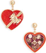 Leith Valentine's Day Chocolate Box Drop Earrings