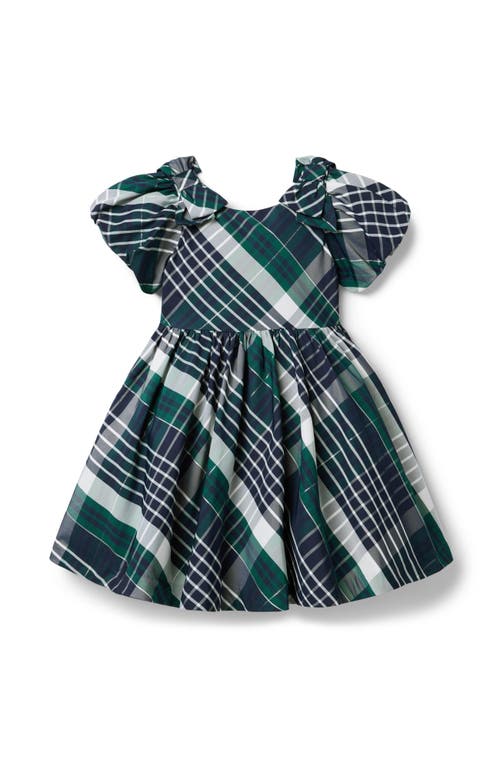 Janie And Jack The Timeless Tartan Dress In Green