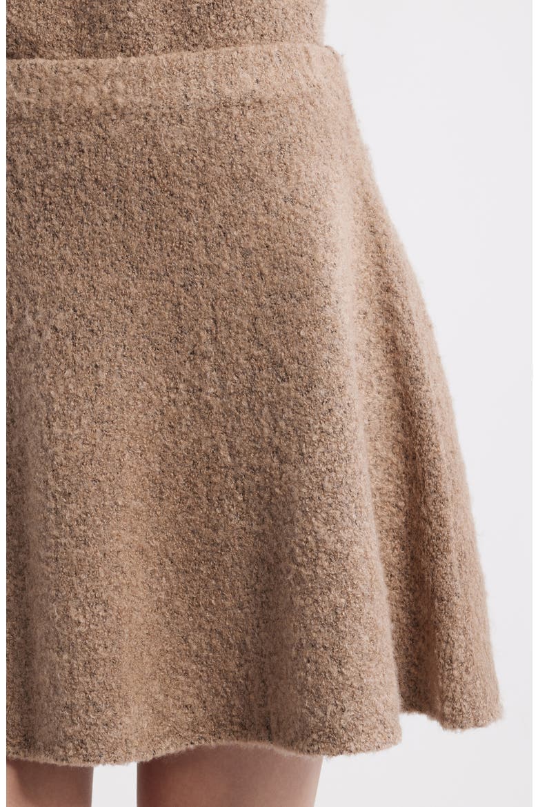 Bouclé Sweater Miniskirt, Alternate, color, TAN GREY