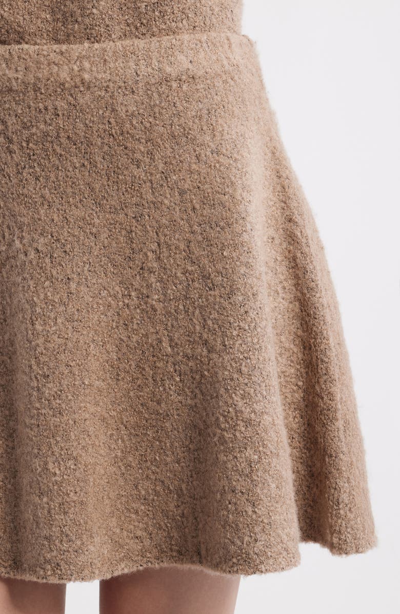 Treasure & Bond Bouclé Sweater Miniskirt, Alternate, color, Tan Grey