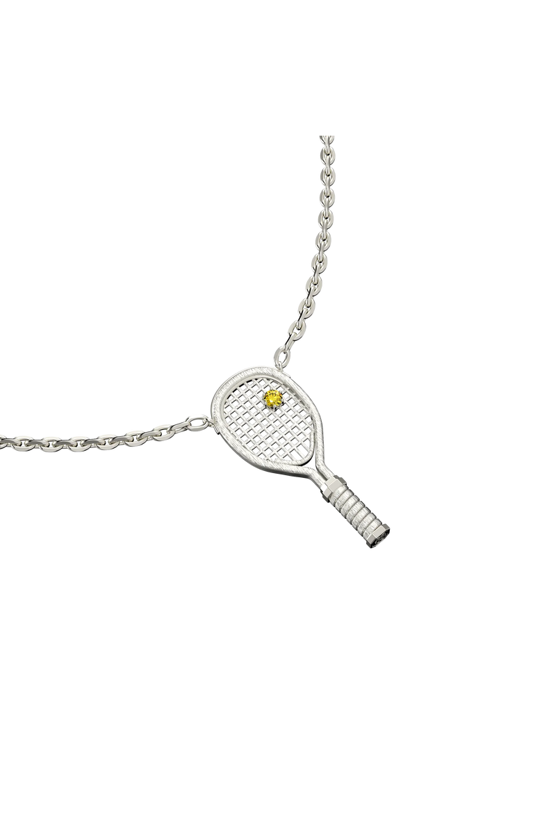 The Tennis Necklace, Yellow Diamond, Alternate, color, Silver Diamond