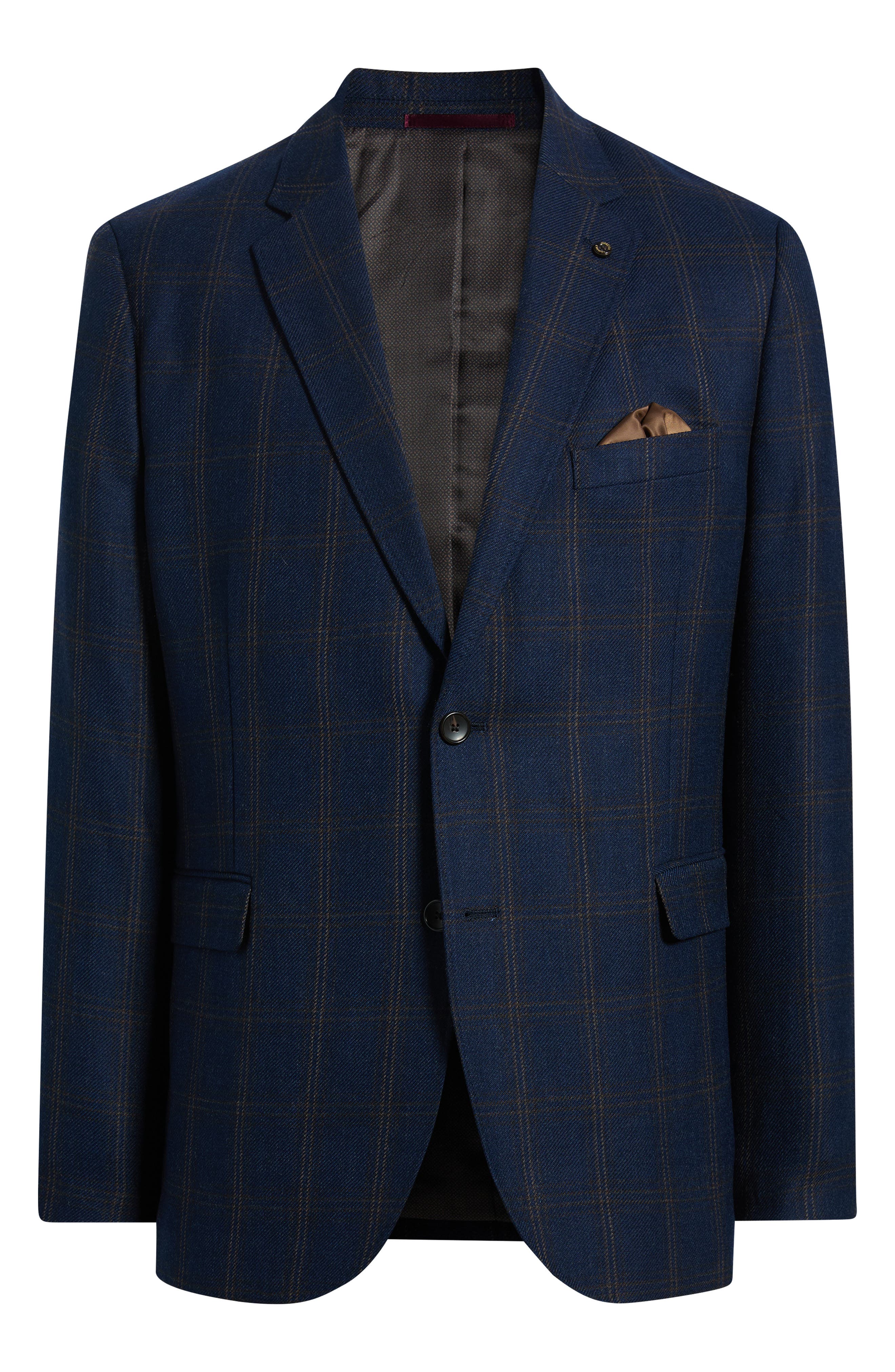 selected NAVY BROWN PLAID
