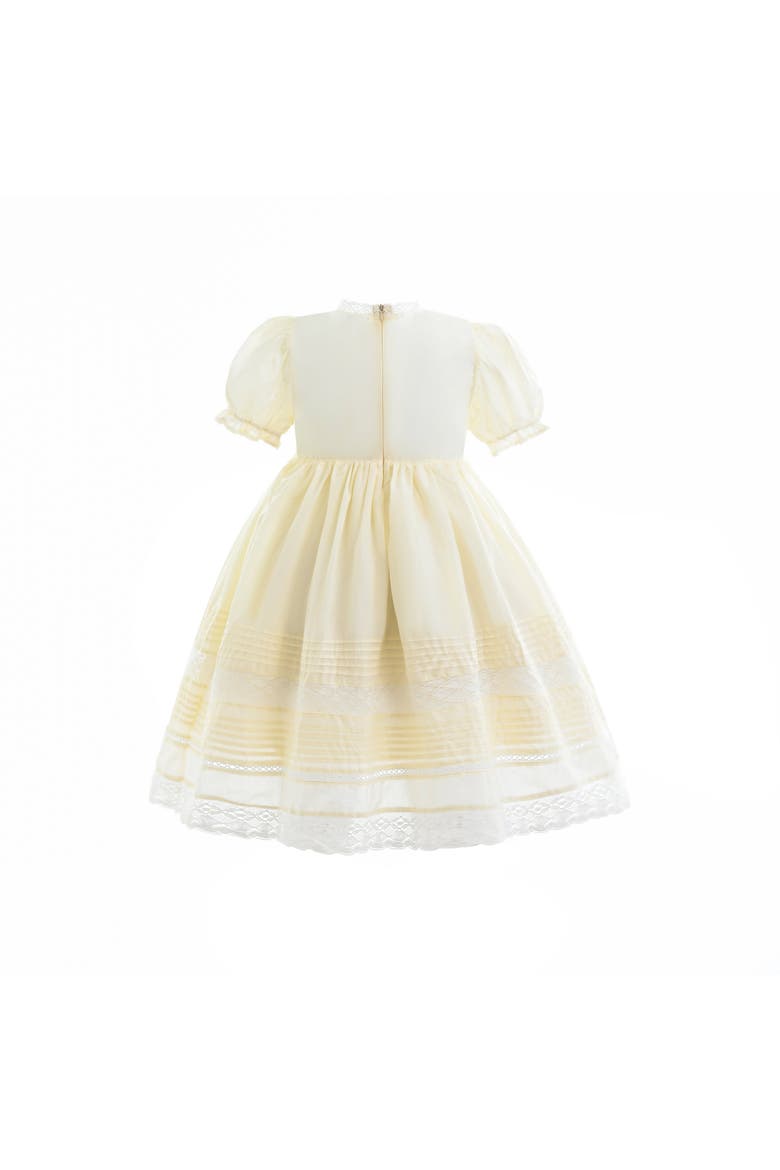 London Pleated Dress, Alternate, color, Cream