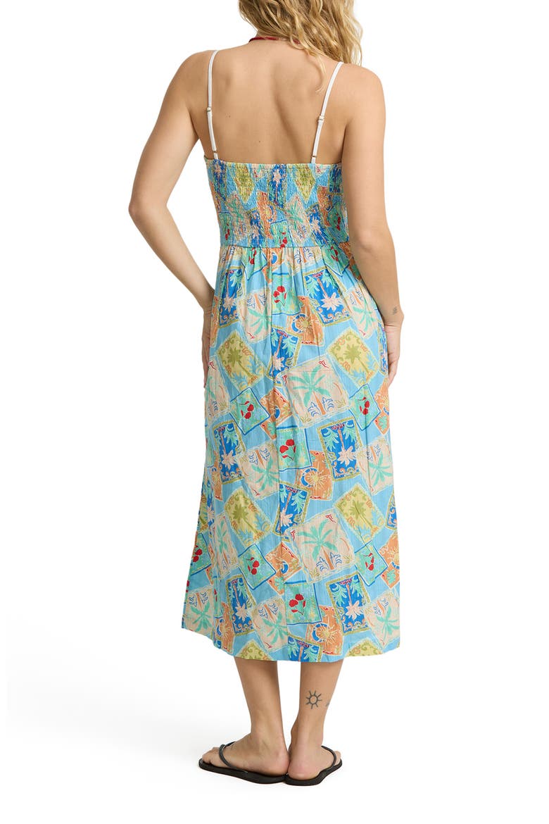 Palm Grove Midi Dress, Alternate, color, DREAM BLUE