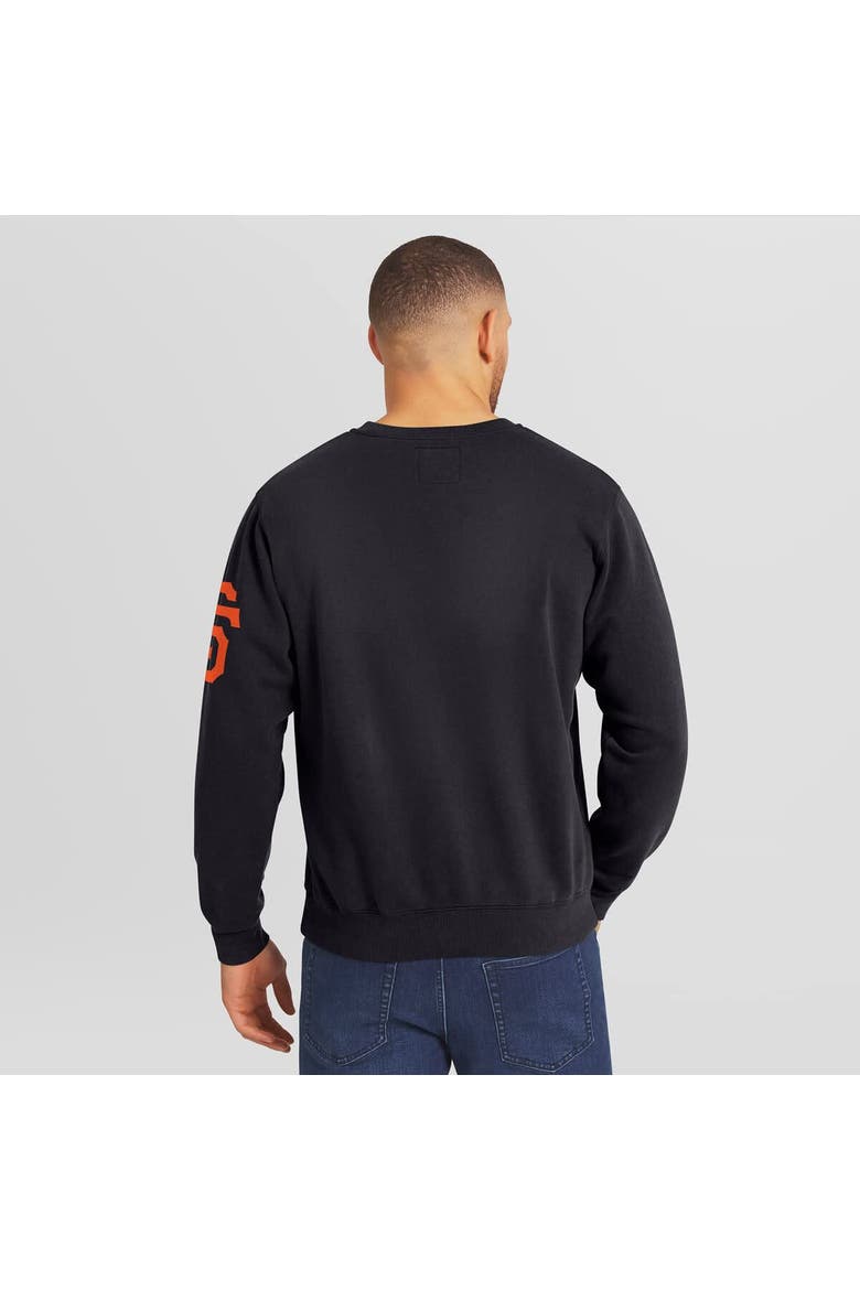 Men's Darius Rucker Collection by Fanatics Black San Francisco Giants Washed Crew Neck Pullover Sweatshirt, Alternate, color, Black