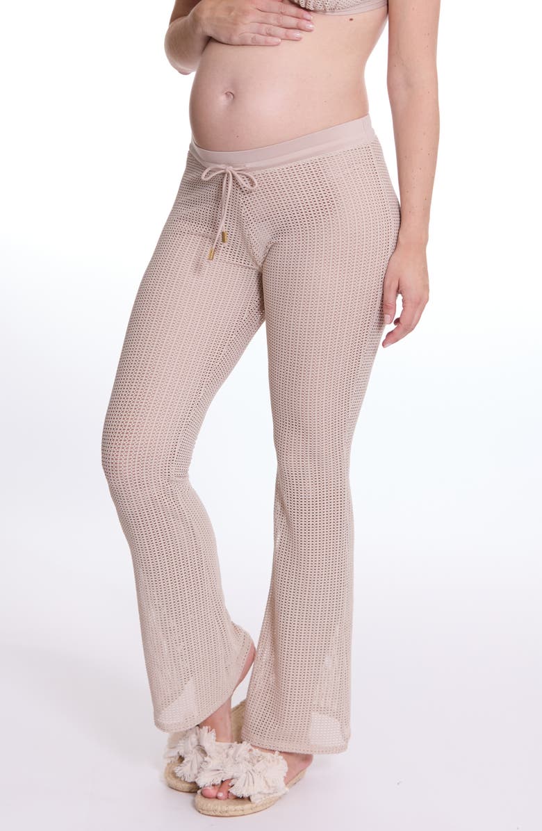 Cache Coeur Milos Maternity Beachwear Pants, Main, color, Beige