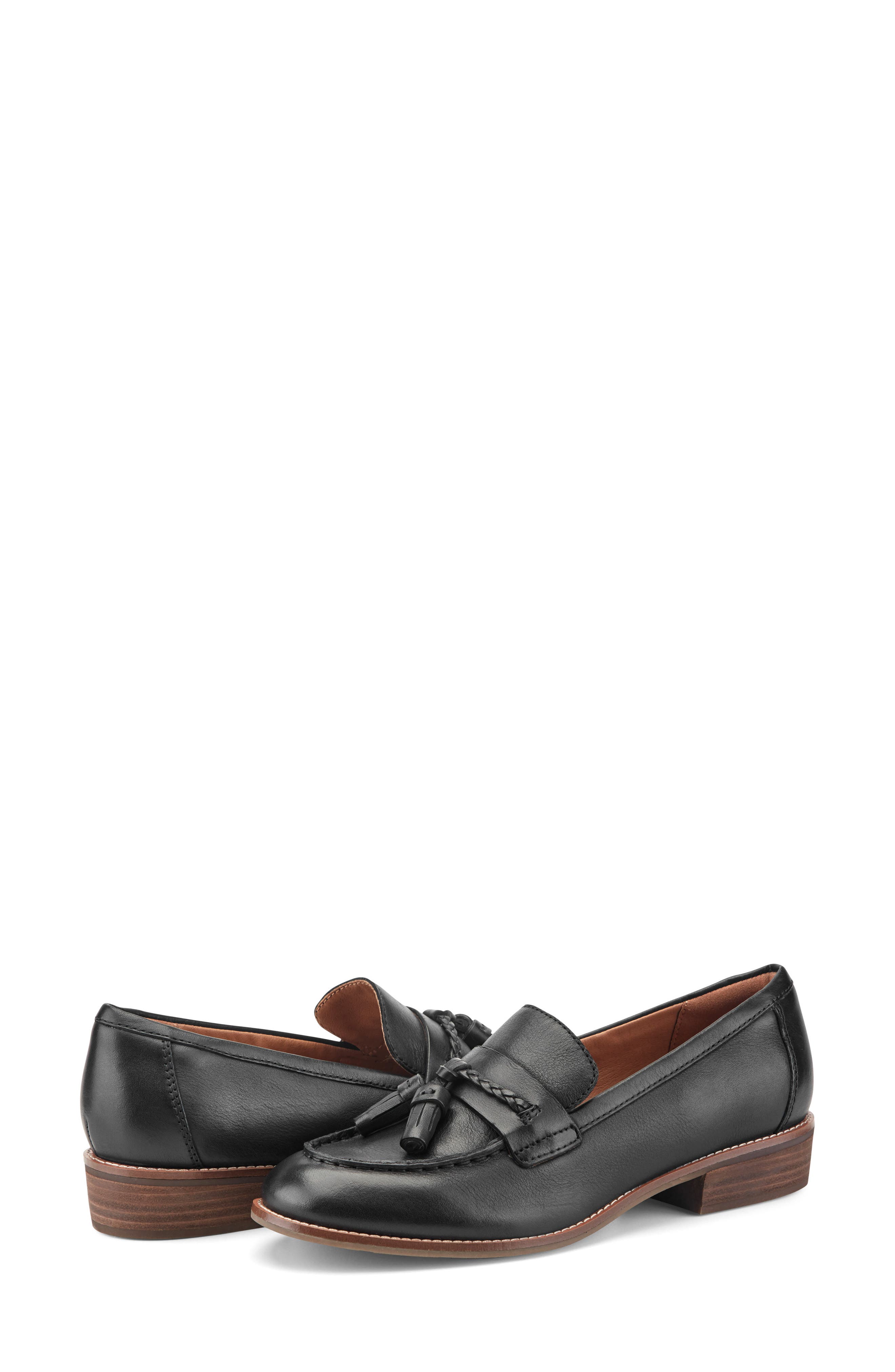 Elinna Tassel Loafer, Alternate, color, BLACK