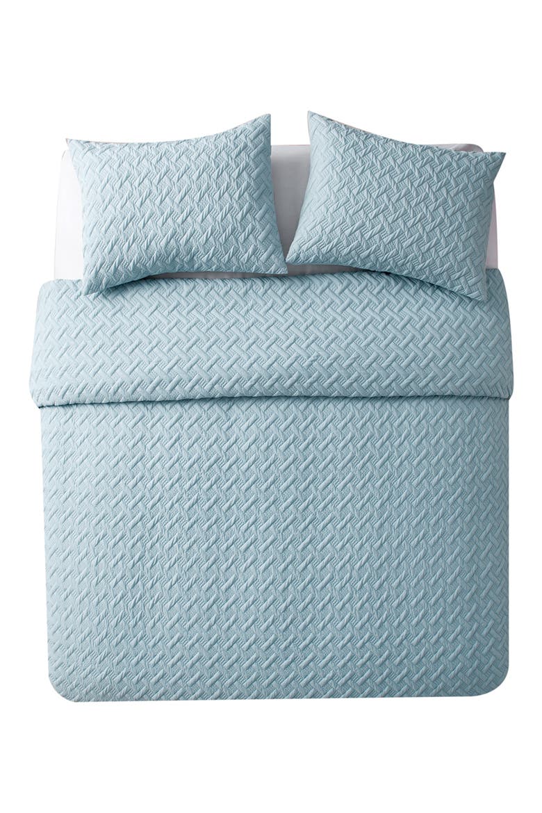 Nina Embossed 2-Piece Comforter Set - Twin XL Size, Main, color, BLUE