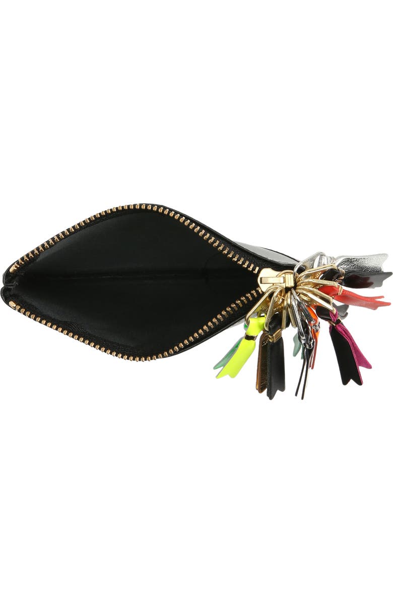 Comme des Garçons Wallets Small Zipper Pull Leather Pouch, Alternate, color,