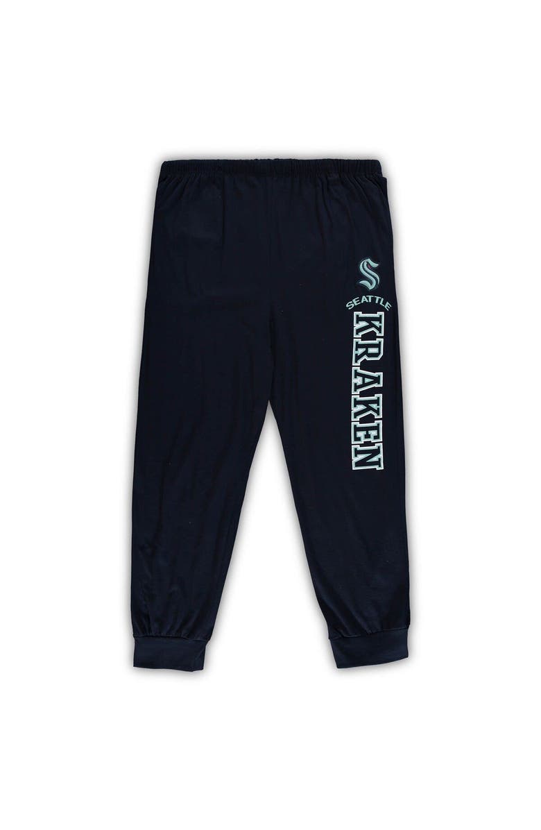 CONCEPTS SPORT Men's Concepts Sport Deep Sea Blue Seattle Kraken Big & Tall Pullover Hoodie & Joggers Sleep Set, Alternate, color, Navy