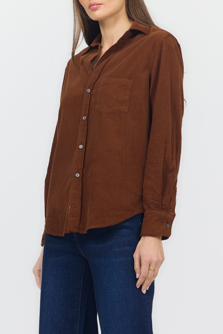 Galina Relaxed Button Up Shirt, Alternate, color, Cappuccino
