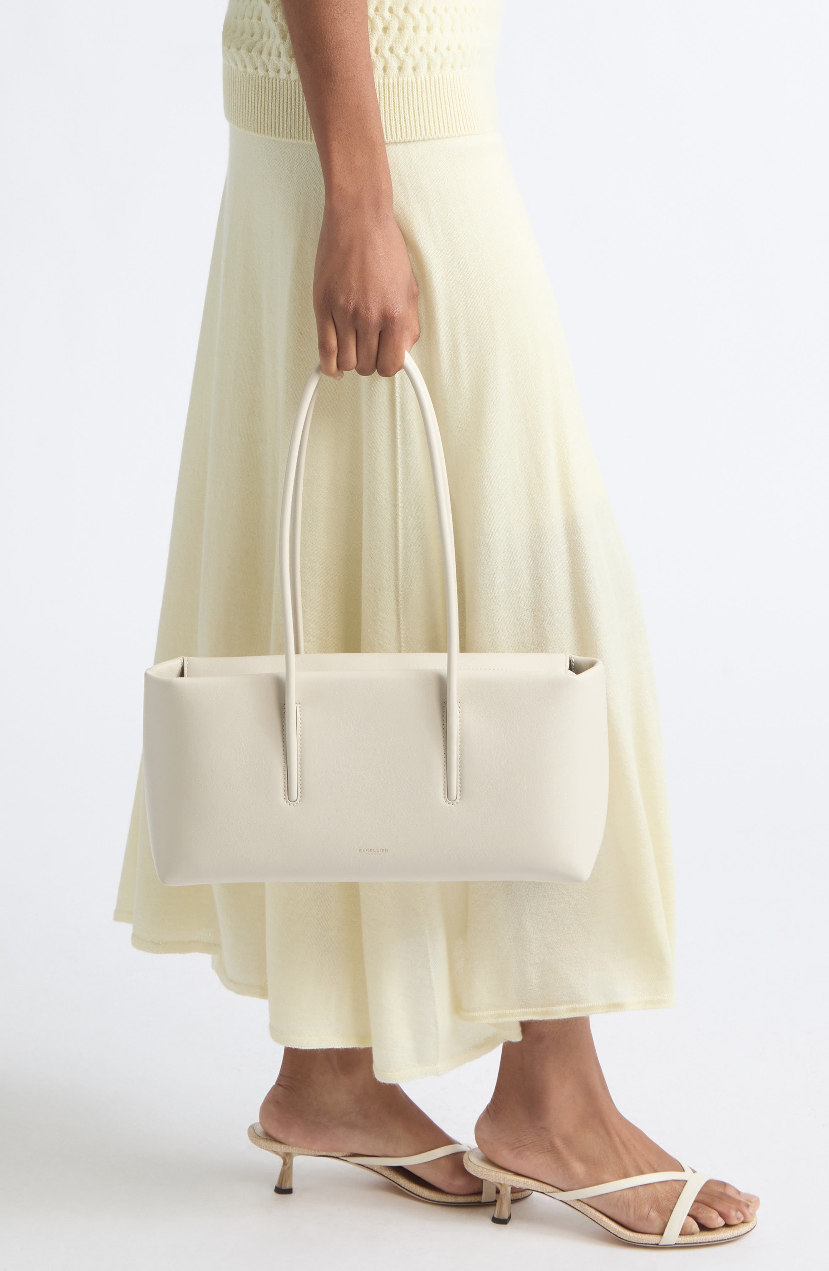 The Stockholm Leather Shoulder Bag, Alternate, color, CHALK