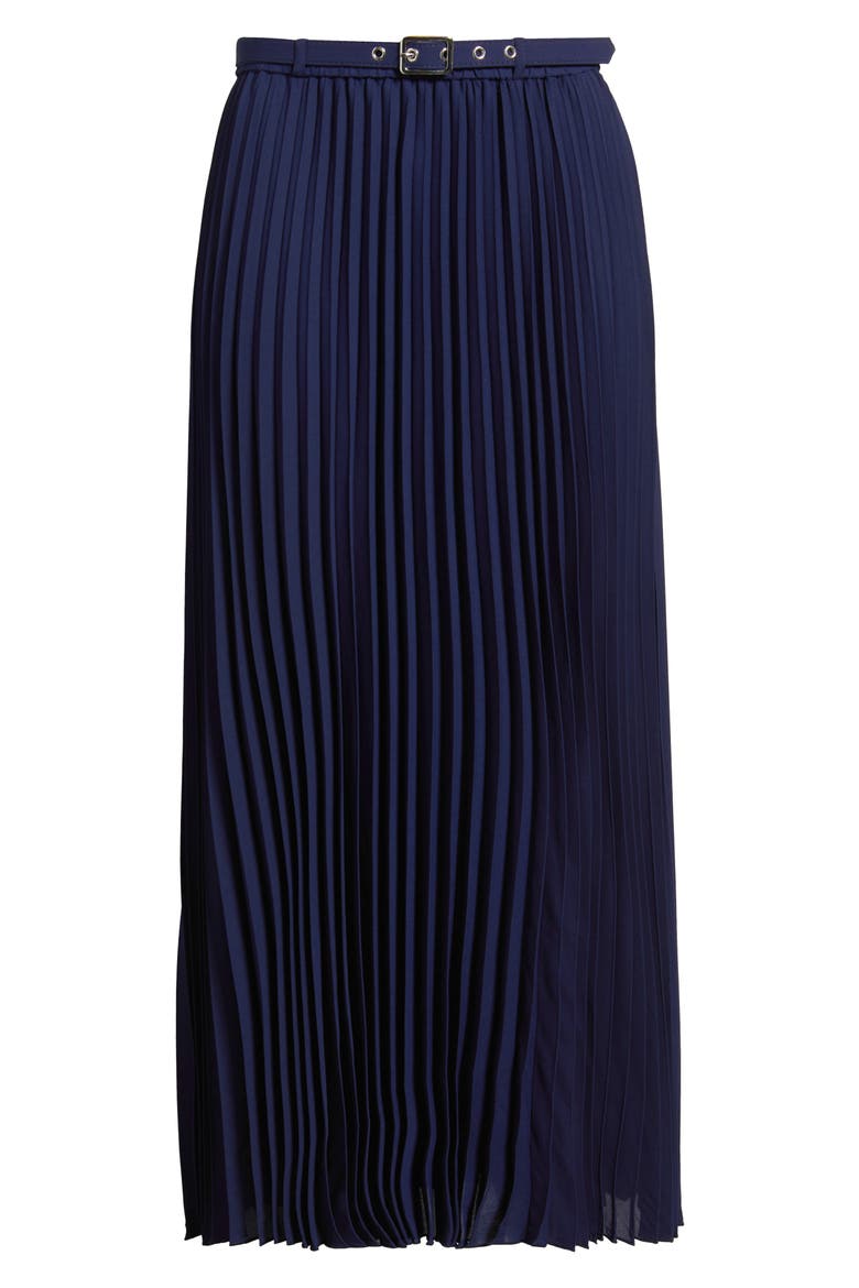 Belted Pleated Midi Skirt (Women) | Nordstrom