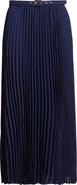Anne Klein Belted Pleated Midi Skirt